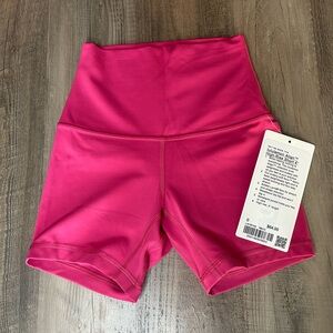 NWT Lululemon HR Align Shorts 4” Sz 0 *raspberry cooli*